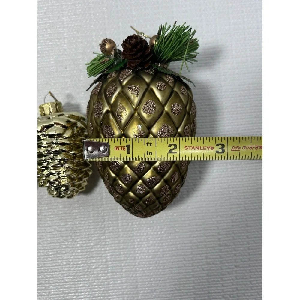 4 Vintage Pinecone Christmas Holiday Tree Ornaments Granny‎ Core Country Core